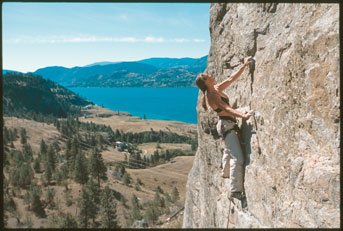Penticton: climber on the bluff