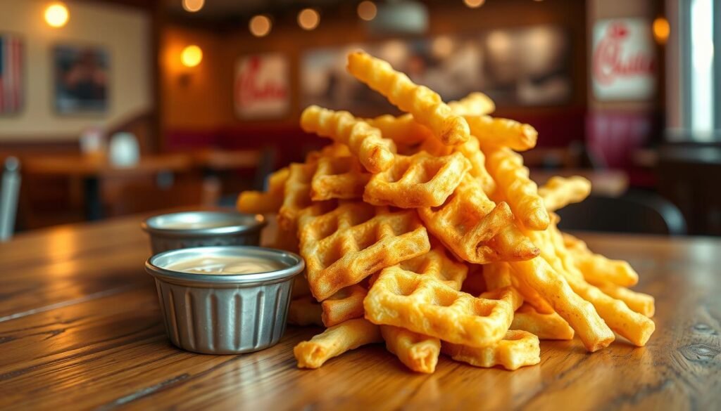 chick fil a waffle fries calories