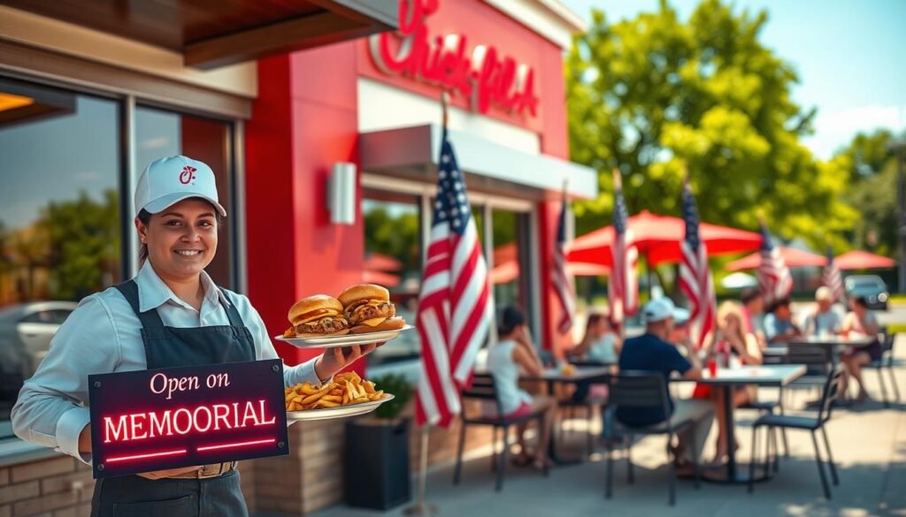 is chick fil a open on memorial day