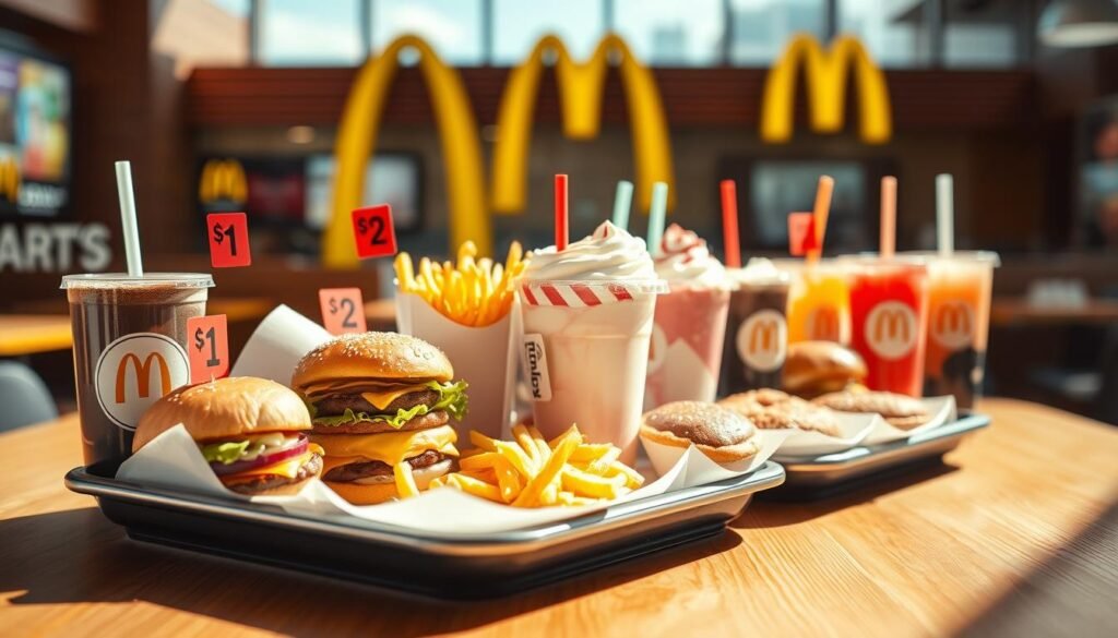 McDonald's $1 $2 $3 menu with prices