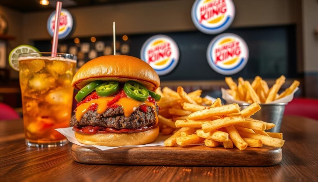 burger king fiery menu